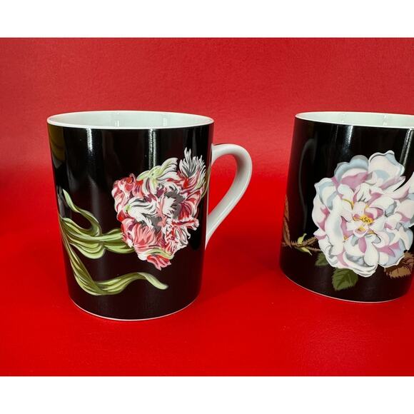 Tiffany & Co Mrs Delaneys Flowers By Sybil Connolly Floral Set Of Three Mugs - Picture 4 of 12